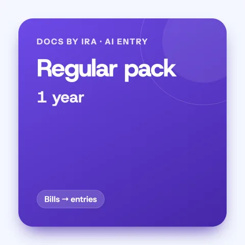 Docs by Ira, Regular pack (TallyPrime AI document entry)