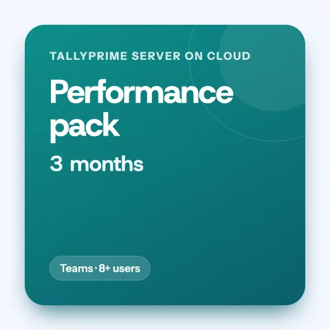 TallyPrime Server Cloud Access, Performance pack, 3 months